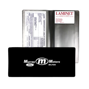 Bi-Fold Valuable Document Holder 3 clear pockets